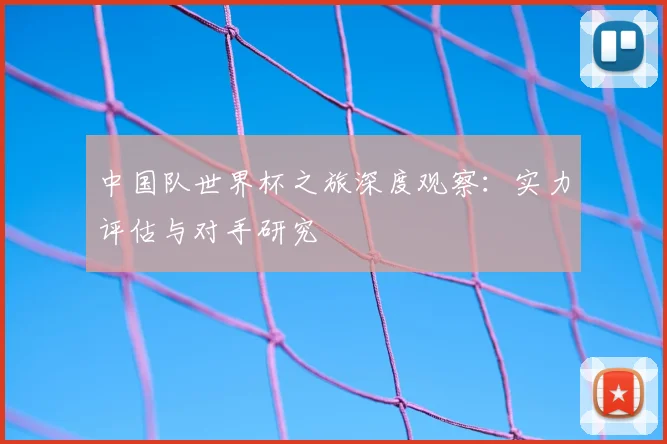 中国队世界杯之旅深度观察:实力评估与对手研究